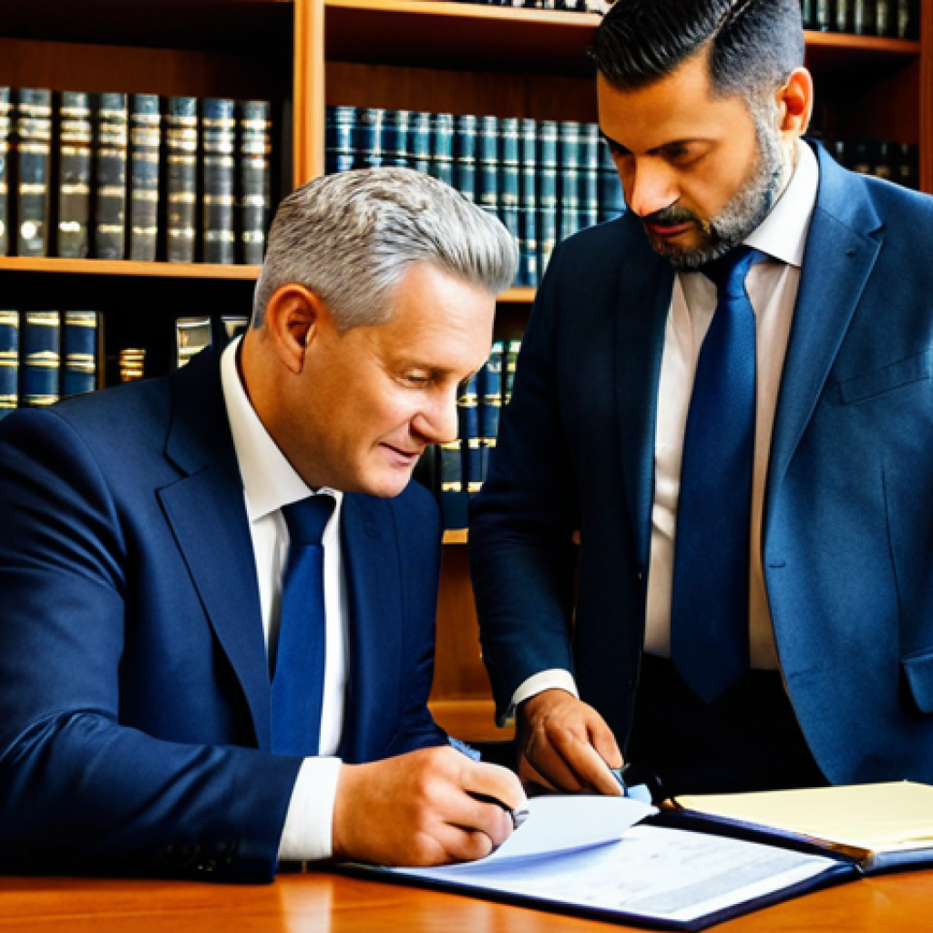 **

A friendly, experienced Zollagent (customs agent) in a professional office setting, assisting a small business owner importing handcrafted Lederwaren (leather goods) from Italy. They are reviewing documents and discussing Zollbestimmungen (customs regulations). The atmosphere is collaborative and reassuring. Fully clothed, appropriate attire, safe for work, perfect anatomy, natural proportions, professional.

**