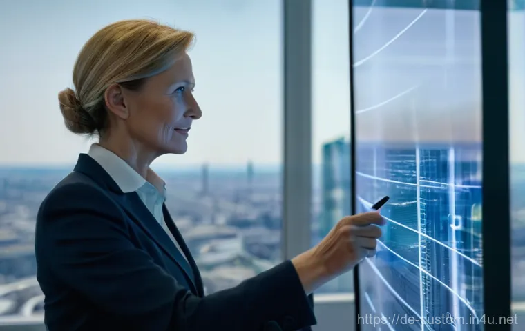 관세사 관련 법률 상담 사례 - A perplexed German business executive, mid-30s, smartly dressed in a bespoke business suit, stands a...