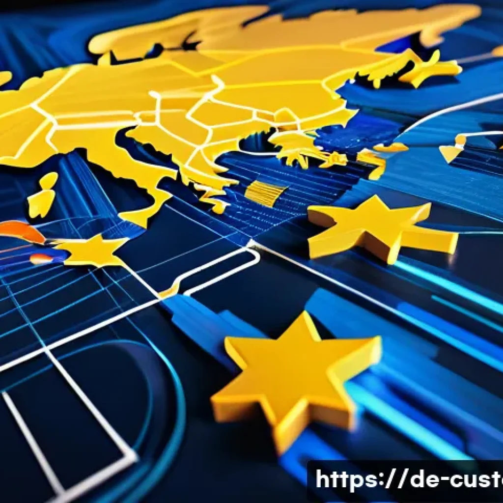 FTA 협정 변경 사항 - **Prompt:** A dynamic and interconnected global map, stylized with luminous lines representing compl...