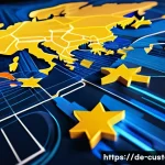 FTA 협정 변경 사항 - **Prompt:** A dynamic and interconnected global map, stylized with luminous lines representing compl...